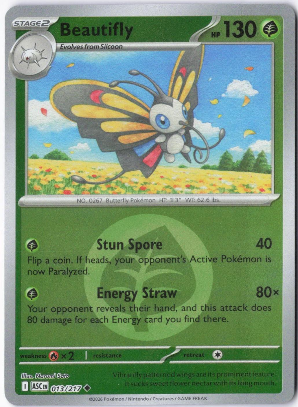 Ascended Heroes Beautifly [Energy] Pokémon card